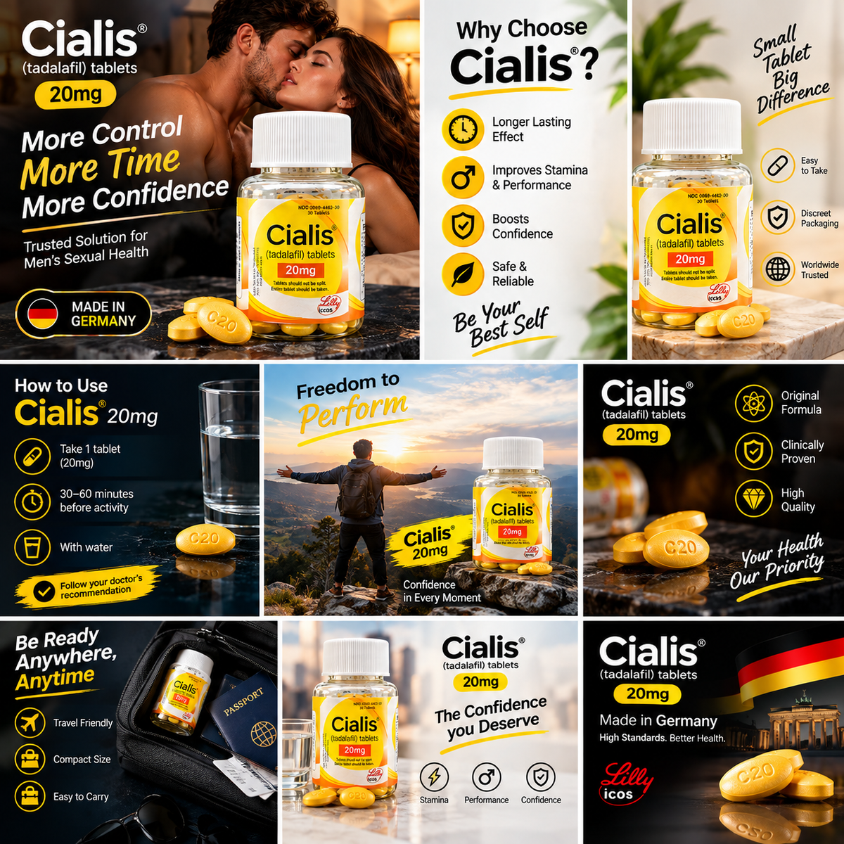 Cialis 20mg (Tadalafil) Tablets – Erectile Dysfunction Treatment